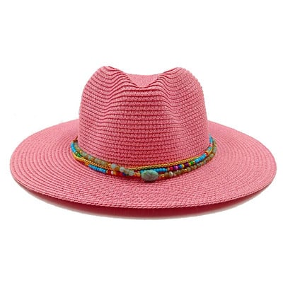 Novi dodaci za ljetni slamnati šešir jazz šešir za sunčanje na otvorenom ljetni šešir za zaštitu od sunca šešir za plažu sombrero šešir za sunce