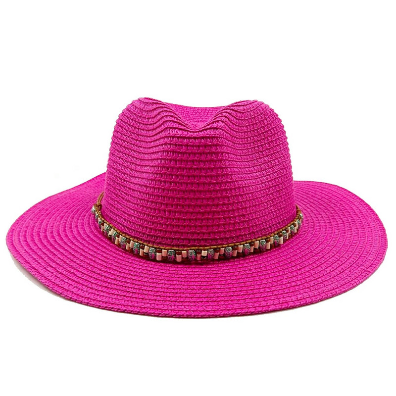 Novi dodaci za ljetni slamnati šešir jazz šešir za sunčanje na otvorenom ljetni šešir za zaštitu od sunca šešir za plažu sombrero šešir za sunce