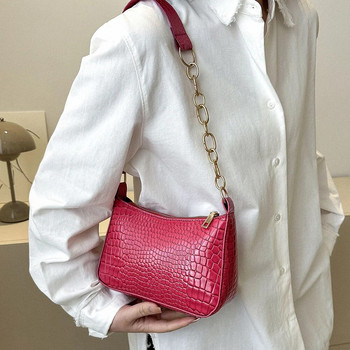 Модна чанта за през рамо Дамски дамски клъч с крокодилска шарка ПУ Чанти за момиче през рамо Голяма чанта Дамски чанти Пакетна чанта Портмоне за телефон