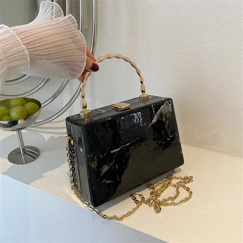 Γυναικεία επώνυμη γυναικεία τσάντα μαρμάρινα πορτοφόλια κουτί ώμου τετράγωνη τσάντα χιαστί για κορίτσια