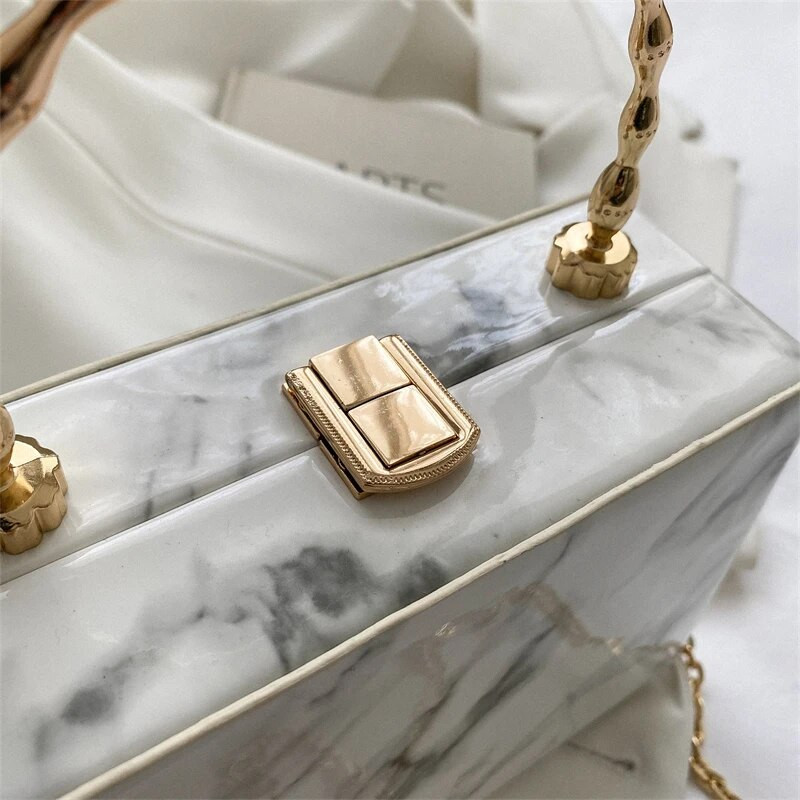 Ženska dizajnerska ženska torbica s mramoriranim torbicama na ramenu četvrtasta torba za djevojke preko ramena