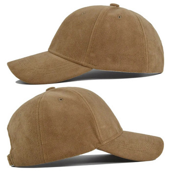 Модни велурени бейзболни шапки за мъже, жени, есен, зима, едноцветни ретро хип-хоп шапки, унисекс, регулируеми шапки с козирка за слънце