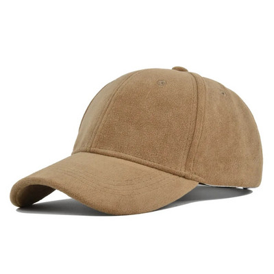 Modne bejzbol kape od brušene kože za muškarce Žene Jesen Zima Jednobojne retro brze hip hop šeširi Unisex ulične podesive kape za zaštitu od sunca