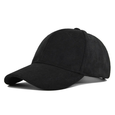Modne bejzbol kape od brušene kože za muškarce Žene Jesen Zima Jednobojne retro brze hip hop šeširi Unisex ulične podesive kape za zaštitu od sunca