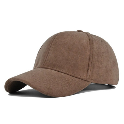 Modne bejzbol kape od brušene kože za muškarce Žene Jesen Zima Jednobojne retro brze hip hop šeširi Unisex ulične podesive kape za zaštitu od sunca