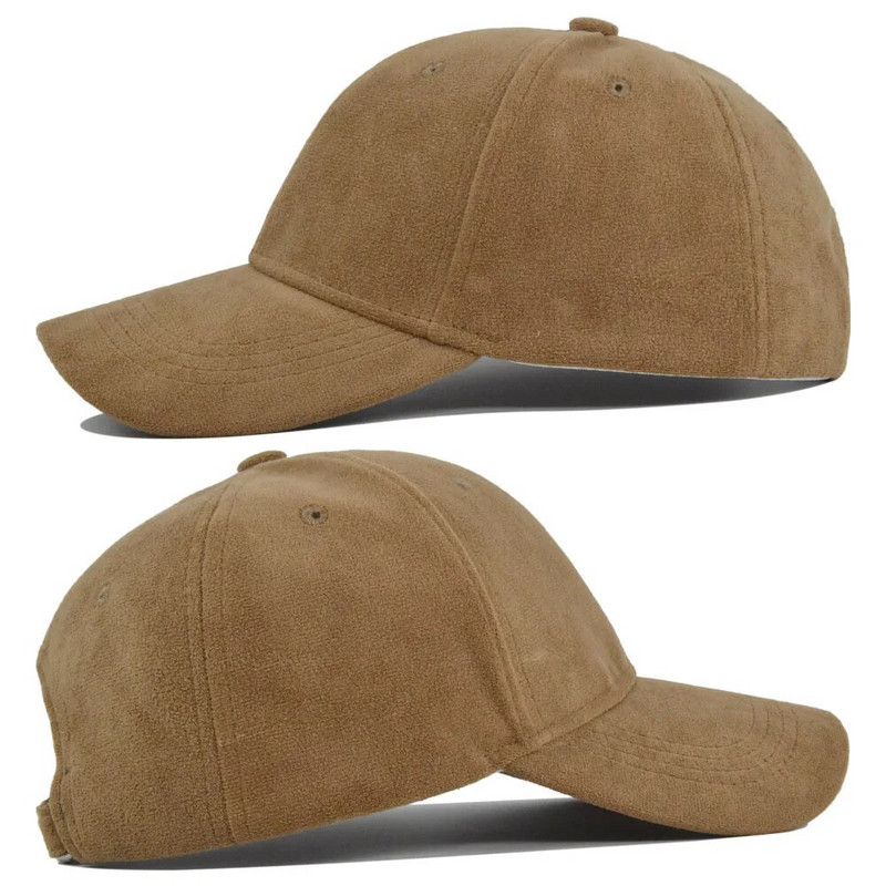 Modne bejzbol kape od brušene kože za muškarce Žene Jesen Zima Jednobojne retro brze hip hop šeširi Unisex ulične podesive kape za zaštitu od sunca