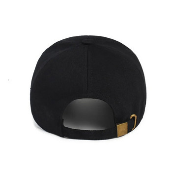 Лятна дамска мъжка структурирана бейзболна шапка, плътна памучна регулируема шапка с гръб, шапка за слънце, спортове на открито, хип-хоп бейзболна шапка, каскет
