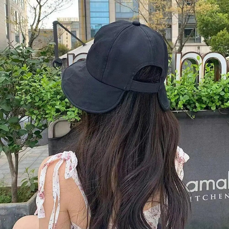 Ženska ljetna pamučna kapa s repom Šešir za sunčanje Širokog oboda Šešir s UV zaštitom na otvorenom Sklopivi viziri za sunce za planinarenje na plaži na otvorenom