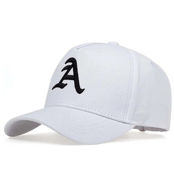 Лятна мъжка бейзболна шапка с буква A с бродерия, памучна регулируема хип-хоп шапка, спортни шапки с камион Шапки за слънце