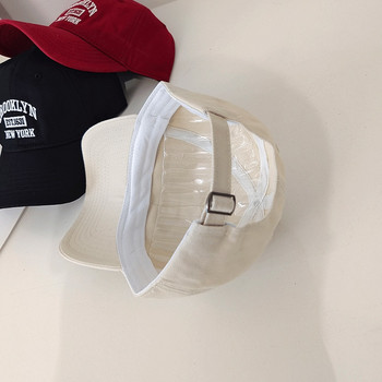 Бродирана бейзболна шапка с мека памучна буква за жени, мъже, ежедневни спортове на открито, шапки с козирка с извита периферия, унисекс, хип-хоп шапки за баща