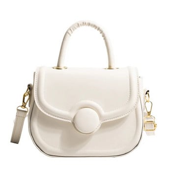 2023 Модна дамска чанта през рамо Едноцветна чанта от PU кожа под мишниците Дамски ежедневни чанти Дамска чанта за жени
