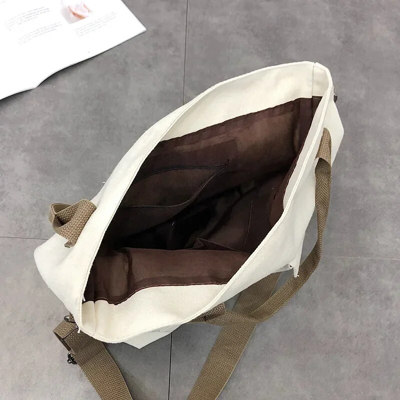 2023. aasta trendikad lõuendist kotid naistele Käekott Õlakott Suure mahutavusega ühevärvilised kandekott Ostukorv vabaaja naiste ristkott