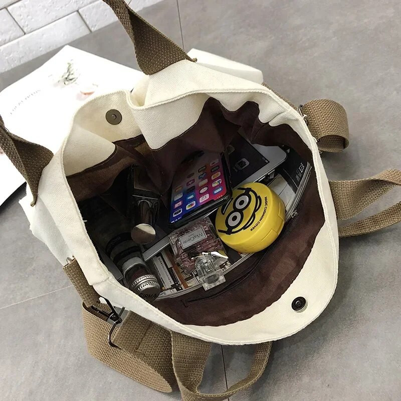 2023. aasta trendikad lõuendist kotid naistele Käekott Õlakott Suure mahutavusega ühevärvilised kandekott Ostukorv vabaaja naiste ristkott