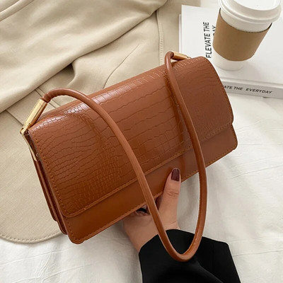 Male ručne torbe Ženske torbice Mekana PU koža Ženska pazuha Vintage torbica na rame Clutch torbice i torbica Ženska bolso