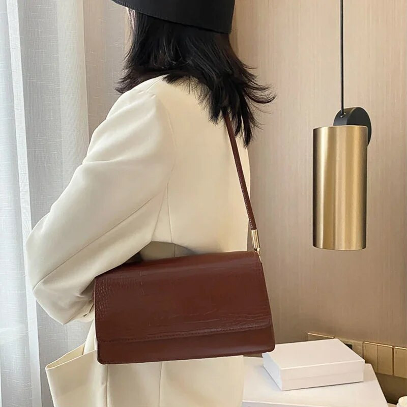 Male ručne torbe Ženske torbice Mekana PU koža Ženska pazuha Vintage torbica na rame Clutch torbice i torbica Ženska bolso