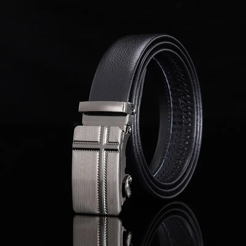 Muška moda PU legura četvrtasta kopča Remeni za poslovno slobodno vrijeme Elegantni crni remeni Muški jean hlače Pojas Metalna kopča