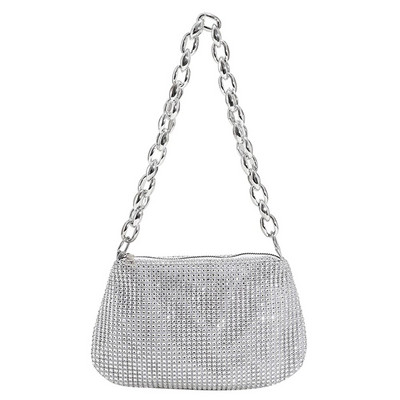 Bling Rhinestone večernja torbica sa spojkom Ženska korejska dizajnerska dijamantna lančana torbica za večeru Torbica Ženska četvrtasta torba na rame
