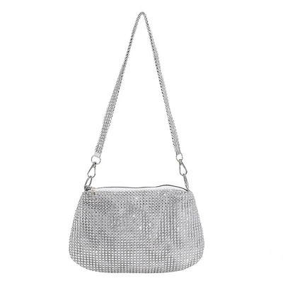 Bling Rhinestone večernja torbica sa spojkom Ženska korejska dizajnerska dijamantna lančana torbica za večeru Torbica Ženska četvrtasta torba na rame