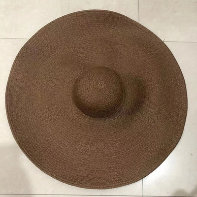 Suvised 25 m suure äärega ülisuured kokkupandavad rannamütsid naistele kokkupandavad õlgkübarad päikesekaitse peoks Reisimüts Dropshipping