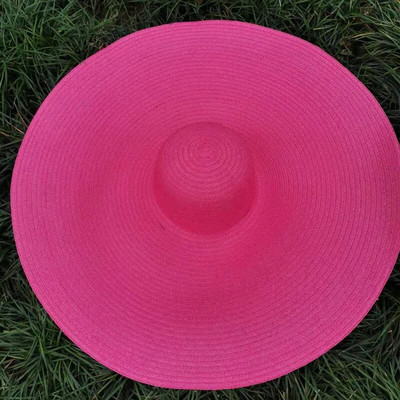 Suvised 25 m suure äärega ülisuured kokkupandavad rannamütsid naistele kokkupandavad õlgkübarad päikesekaitse peoks Reisimüts Dropshipping