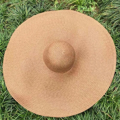 Suvised 25 m suure äärega ülisuured kokkupandavad rannamütsid naistele kokkupandavad õlgkübarad päikesekaitse peoks Reisimüts Dropshipping