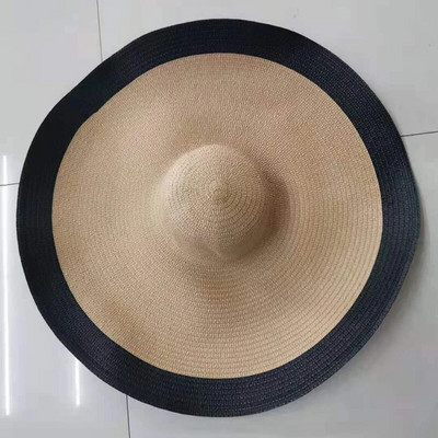 Suvised 25 m suure äärega ülisuured kokkupandavad rannamütsid naistele kokkupandavad õlgkübarad päikesekaitse peoks Reisimüts Dropshipping