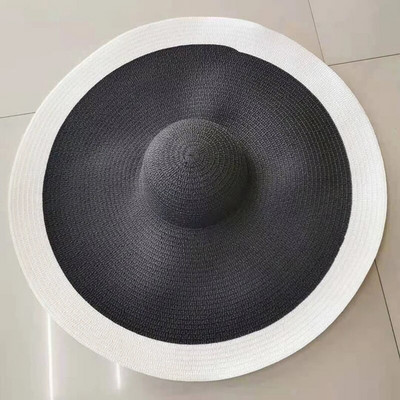 Suvised 25 m suure äärega ülisuured kokkupandavad rannamütsid naistele kokkupandavad õlgkübarad päikesekaitse peoks Reisimüts Dropshipping