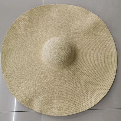 Suvised 25 m suure äärega ülisuured kokkupandavad rannamütsid naistele kokkupandavad õlgkübarad päikesekaitse peoks Reisimüts Dropshipping