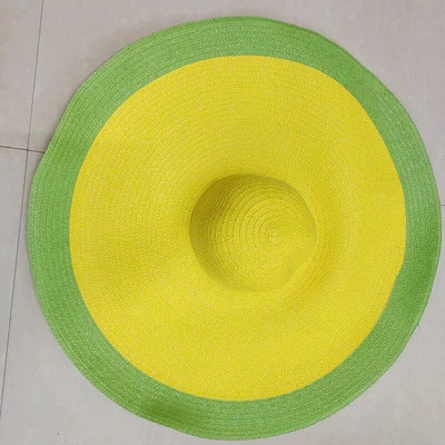 Suvised 25 m suure äärega ülisuured kokkupandavad rannamütsid naistele kokkupandavad õlgkübarad päikesekaitse peoks Reisimüts Dropshipping