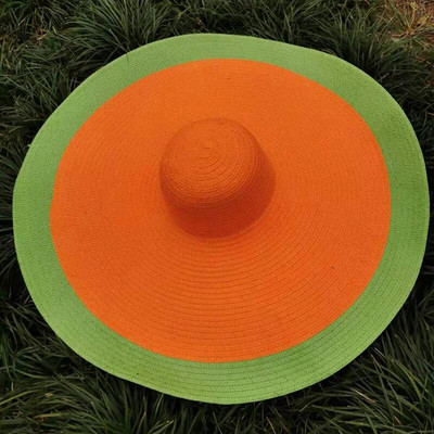 Suvised 25 m suure äärega ülisuured kokkupandavad rannamütsid naistele kokkupandavad õlgkübarad päikesekaitse peoks Reisimüts Dropshipping