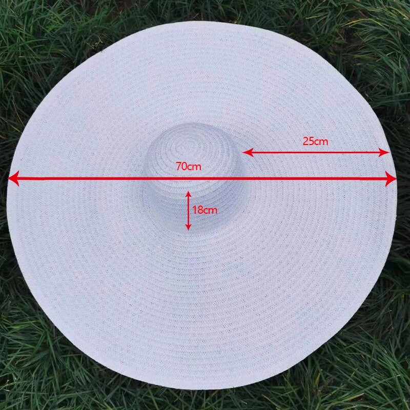 Suvised 25 m suure äärega ülisuured kokkupandavad rannamütsid naistele kokkupandavad õlgkübarad päikesekaitse peoks Reisimüts Dropshipping