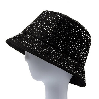 Нова лятна Y2k шапка с кофа Дамска модна шапка с кристали за дамска козирка Памучни панамски шапки Ежедневни пролетни есенни рибарски шапки