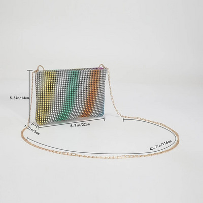 Ženska torbica za vjenčanje, torbica za telefon, modni kamenčići, torbice na rame, ženske torbice s lancem, jednobojne male torbice