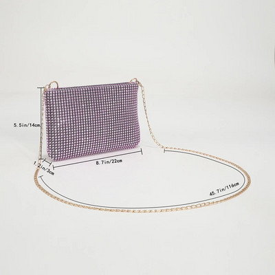 Ženska torbica za vjenčanje, torbica za telefon, modni kamenčići, torbice na rame, ženske torbice s lancem, jednobojne male torbice