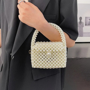 Опаковка с мъниста Тип капак Модни чанти с горна дръжка Твърди нови дамски чанти в разпродажба 2024 Марка Braid Resort Style Чанта през тялото
