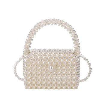 Опаковка с мъниста Тип капак Модни чанти с горна дръжка Твърди нови дамски чанти в разпродажба 2024 Марка Braid Resort Style Чанта през тялото