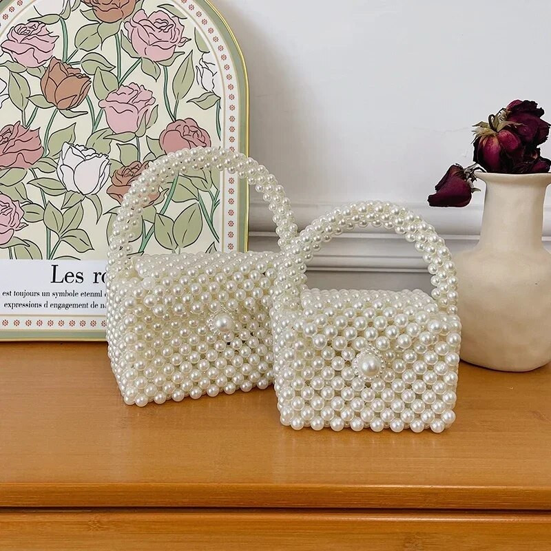 Pakiranje s perlama Tip omota Modne torbe s gornjom ručkom Jednobojne nove ženske torbe na sniženju 2024. Brand Braid Resort Style Torba preko ramena