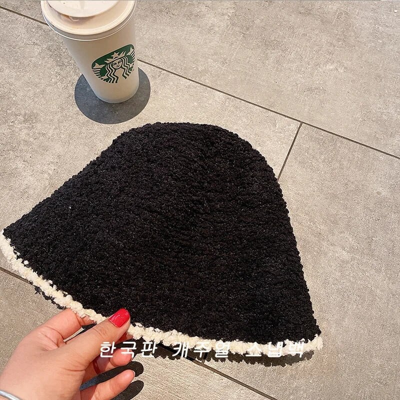 Pletena plišana ribarska kapa Ženska jesen i zima 2023. Nova velika kapa s velikom glavom oko japanskog sustava Bucket Hat