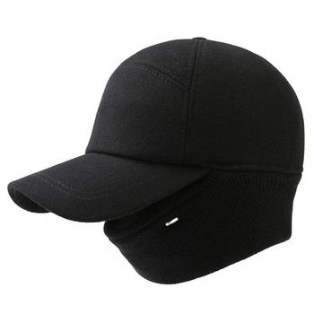 Χειμερινό ανδρικό ζεστό καπέλο Χοντρό καπέλο μπέιζμπολ για άντρες Ωτοασπίδες Καπέλα Καπέλο Senior Dad\'s Καπέλο Νέα Casual Brands Καπέλο Snapback