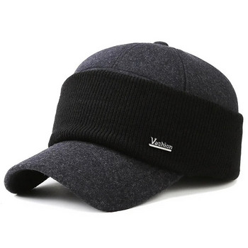 Χειμερινό ανδρικό ζεστό καπέλο Χοντρό καπέλο μπέιζμπολ για άντρες Ωτοασπίδες Καπέλα Καπέλο Senior Dad\'s Καπέλο Νέα Casual Brands Καπέλο Snapback