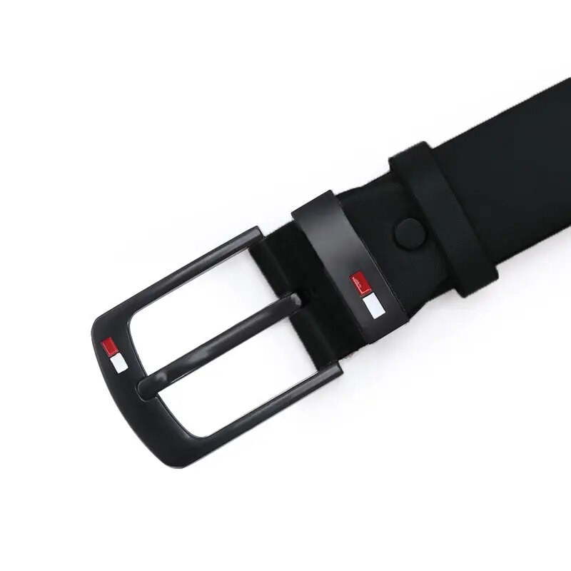 Madingi vyriški PU lydinio kvadratiniai sagtys Verslo laisvalaikio diržai Žieminiai juodi diržai vyrams Džinsinės kelnės Juosmuo