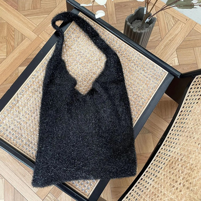 Bling Tote torba zlatna svilena svjetlucava linija za pletenje moderna slatka mini torbica na rame mala torba torbica ispod pazuha sto tide