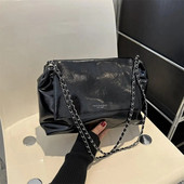 Torba za nošenje na rame s remenom s lancem Elegantna torba za nošenje na rame s lancem i remenom za nošenje na remenu za žene Kapacitet čvrst za putovanje na posao