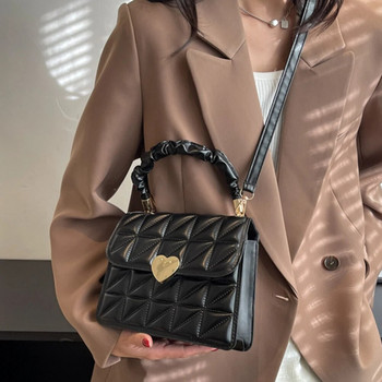 Реколта PU кожени дамски чанти през рамо Модни плисирани чанти с горна дръжка Дамски малки дамски чанти през рамо Ежедневни куриерски чанти