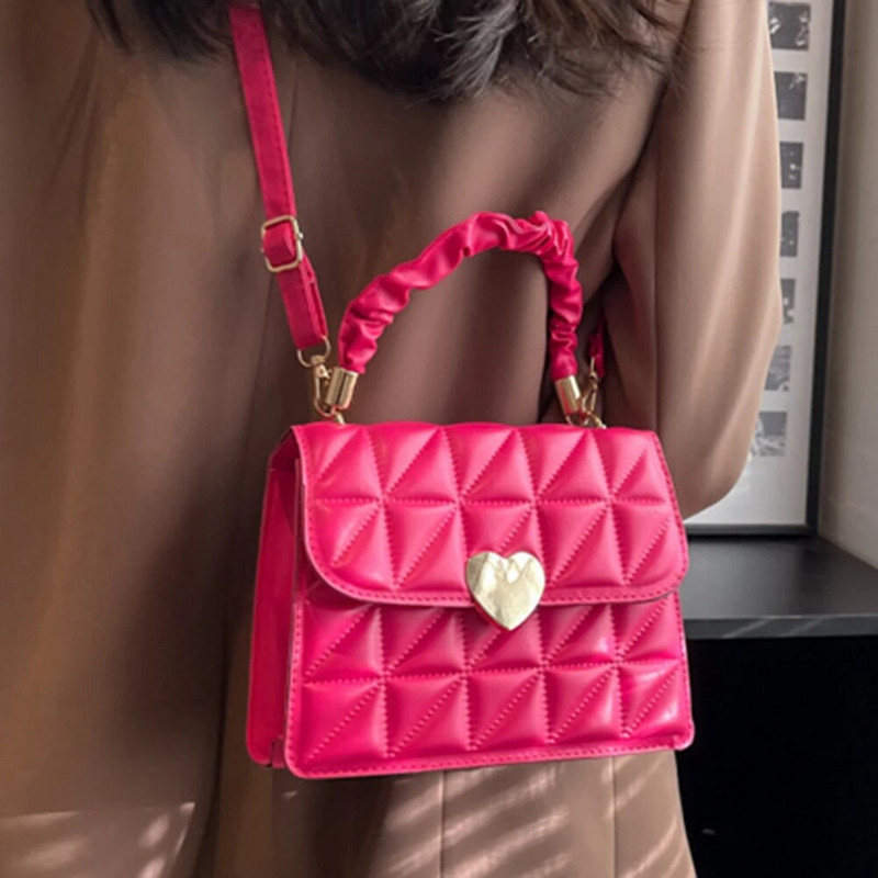 Vintažinės PU odos moteriškos kryžminės rankinės Madingi klostuoti viršutiniai rankenos rankinės moteriškos mažos rankinės ant pečių Kasdieniai pasiuntinių krepšiai