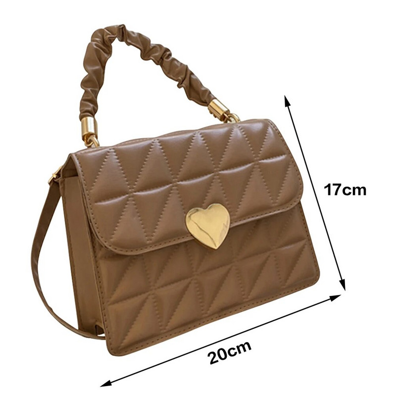 Vintažinės PU odos moteriškos kryžminės rankinės Madingi klostuoti viršutiniai rankenos rankinės moteriškos mažos rankinės ant pečių Kasdieniai pasiuntinių krepšiai