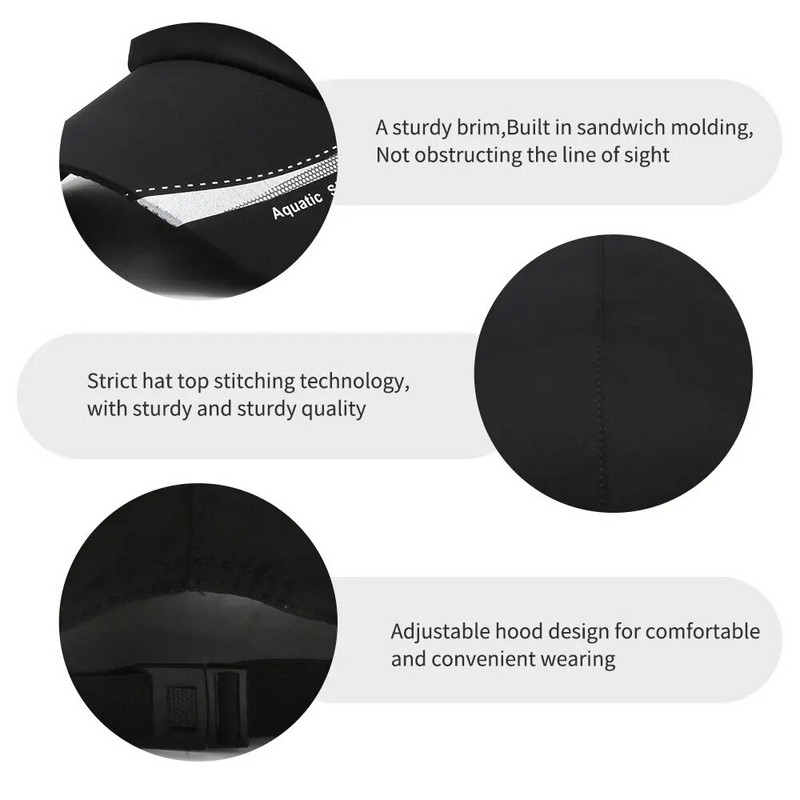Lauko juodos vandeniui atsparios Qucik sausos kepurės vyrams Moterų sportinės golfo žvejybos reguliuojamos vasaros beisbolo kepurės