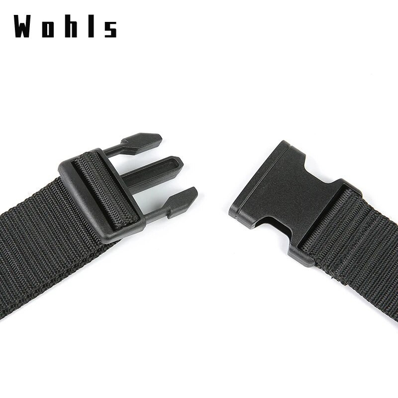 Sõjaväe taktikaline vöö meestele Reguleeritav plastist pandlaga välisreisi vöökoht 125 cm pikk kvaliteetsed nailonist lõuendist rihmad