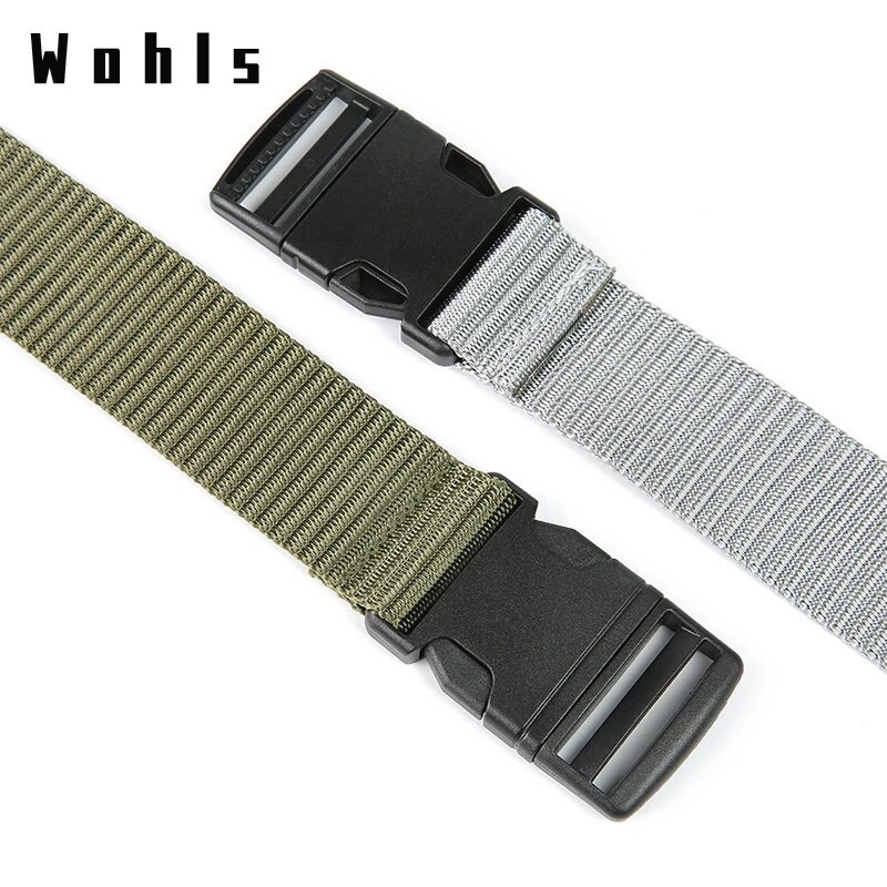 Sõjaväe taktikaline vöö meestele Reguleeritav plastist pandlaga välisreisi vöökoht 125 cm pikk kvaliteetsed nailonist lõuendist rihmad