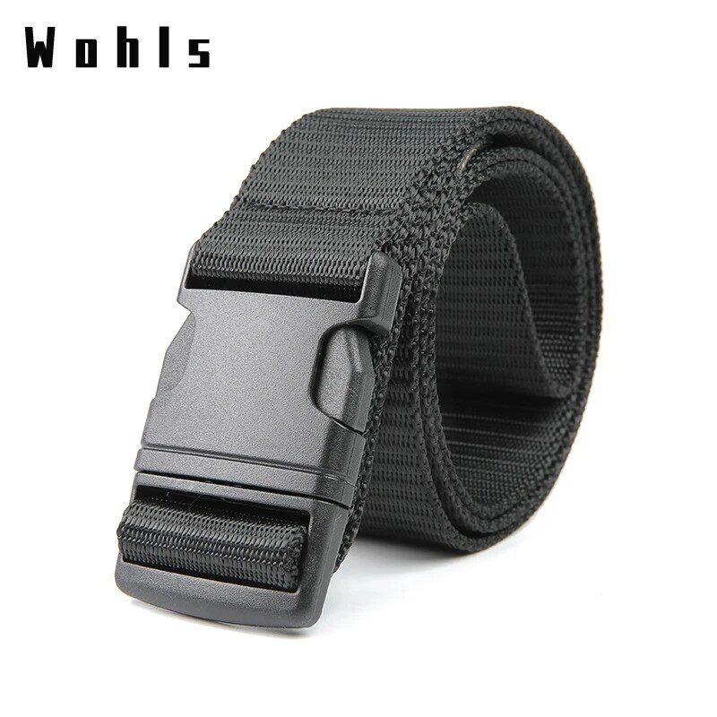 Sõjaväe taktikaline vöö meestele Reguleeritav plastist pandlaga välisreisi vöökoht 125 cm pikk kvaliteetsed nailonist lõuendist rihmad